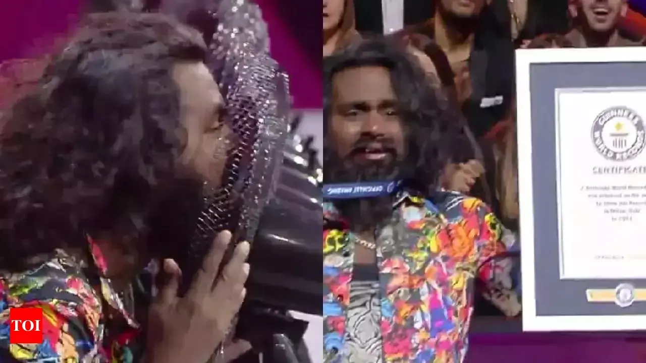 জিভ দিয়ে থামালেন ৫৭টি ফ্যান, নাম উঠল গিনেস বুকে (ভিডিও)