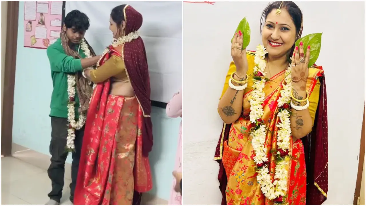 শ্রেণিকক্ষে ছাত্রকে শিক্ষিকার বিয়ে করার ভিডিও ভাইরাল