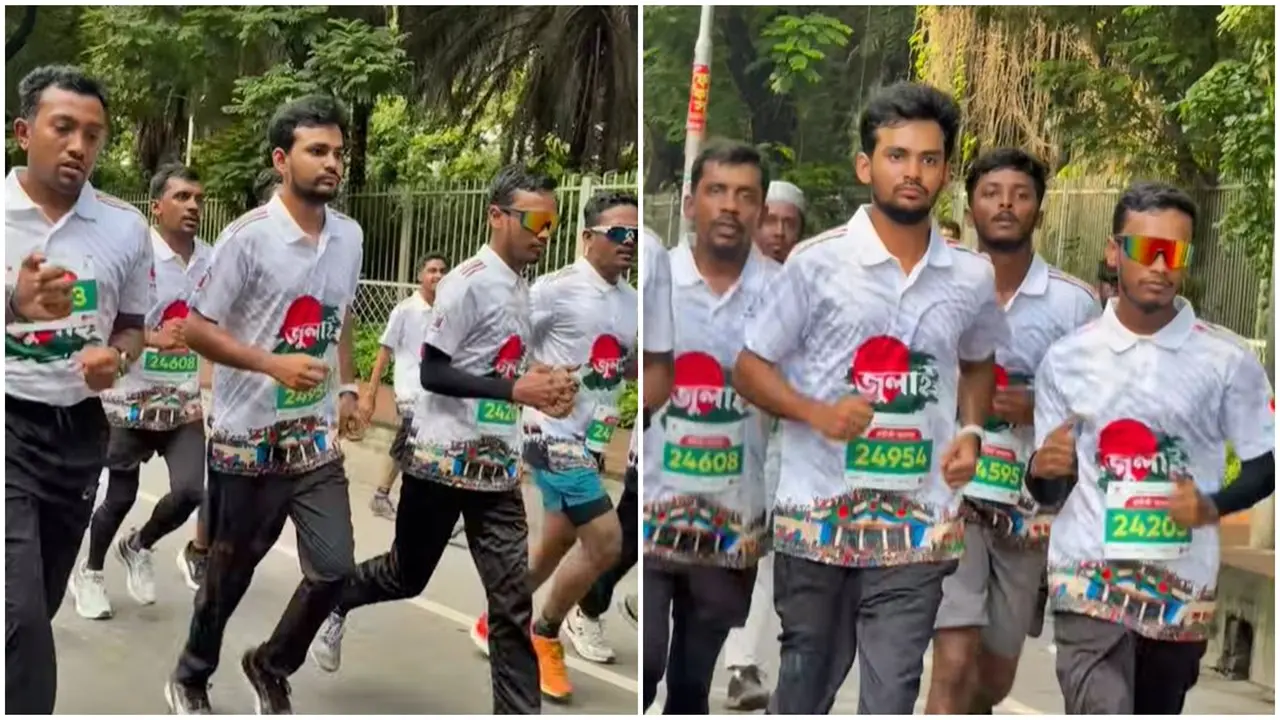 ঢাকার সড়কে ম্যারাথনে দৌড়ালেন আসিফ মাহমুদ