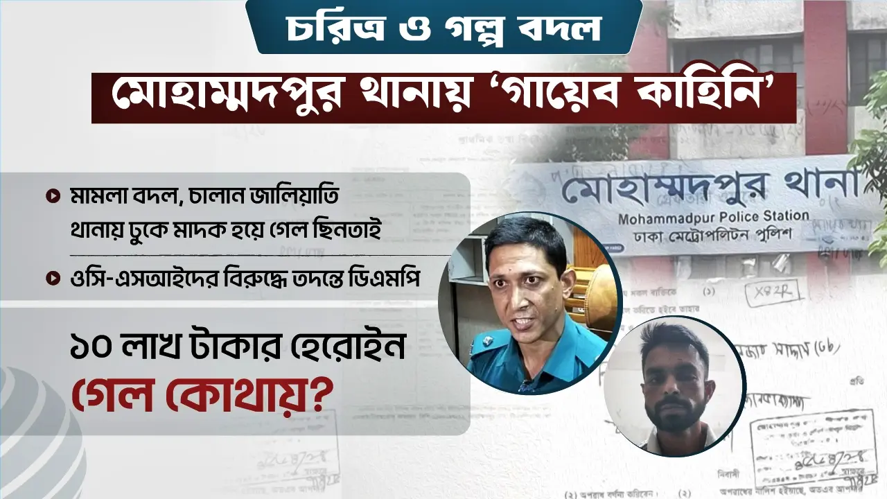 ১০ লাখ টাকার ‘মাদক গায়েব’, হেরোইন মামলা হয়ে গেল ‘ছিনতাই’!