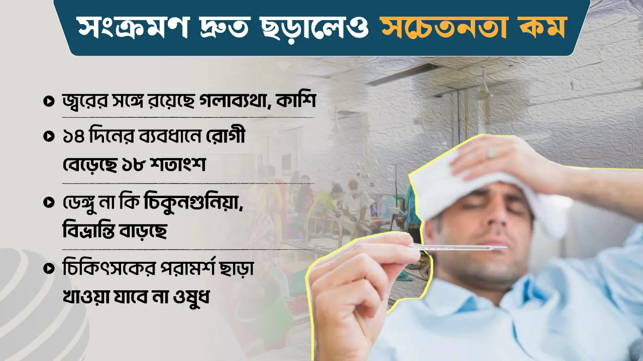 ঘরে ঘরে সর্দি-জ্বর, হাসপাতালে বেড়েছে রোগীর চাপ