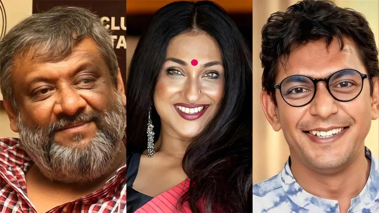 প্রথমবার এক ফ্রেমে কৌশিক, ঋতুপর্ণা ও চঞ্চল