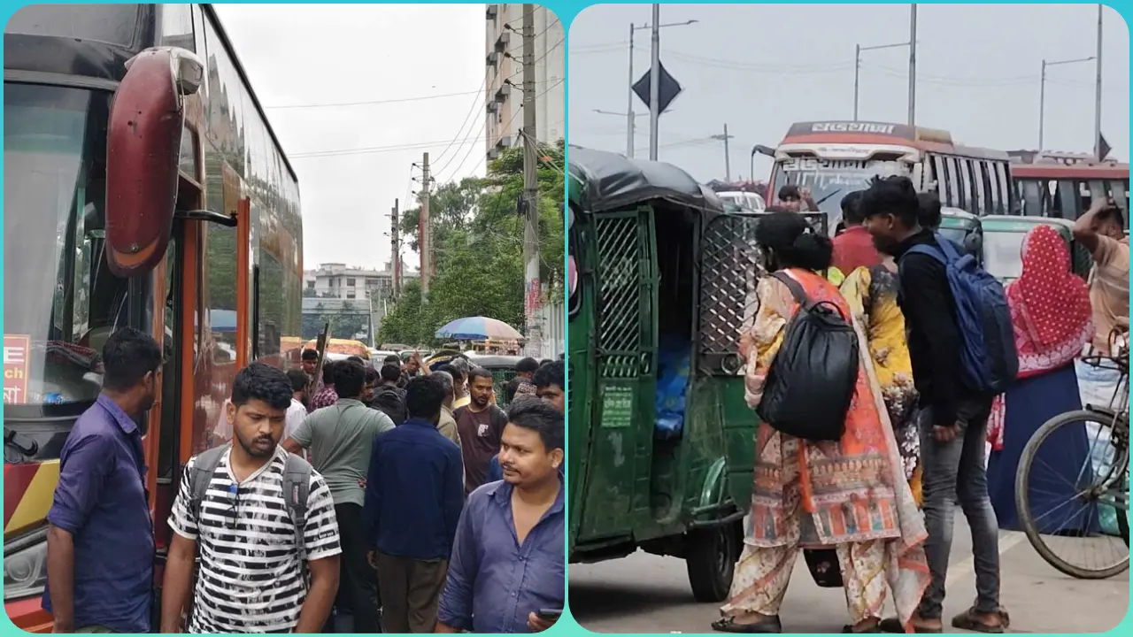 ভোগান্তি নিয়ে ঢাকায় ফিরছে মানুষ 