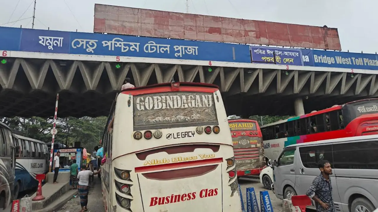 যমুনা সেতু দিয়ে ২৪ ঘণ্টায় পারাপার ৫১ হাজারের বেশি যানবাহন