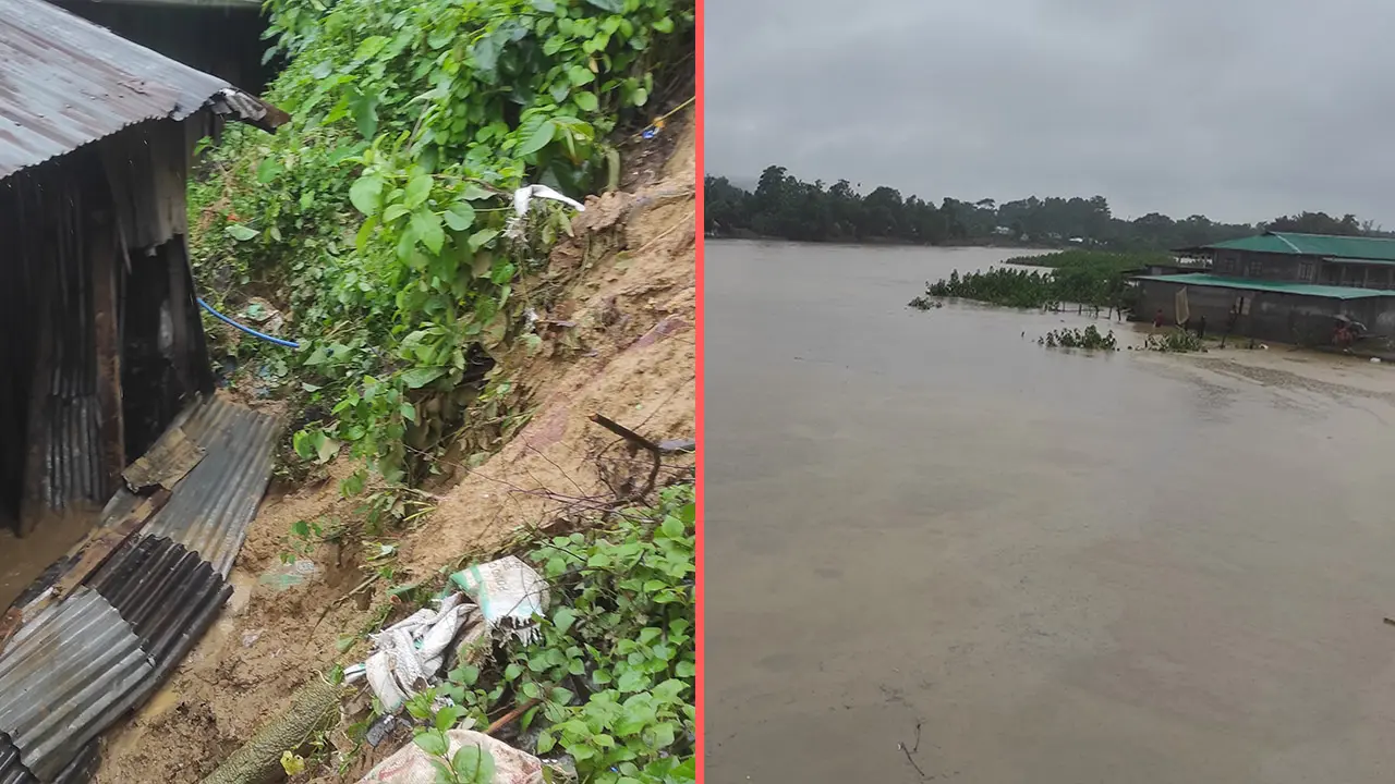 খাগড়াছড়িতে বাড়ছে নদ-নদীর পানি, পাহাড় ধসে বিপর্যস্ত জনজীবন