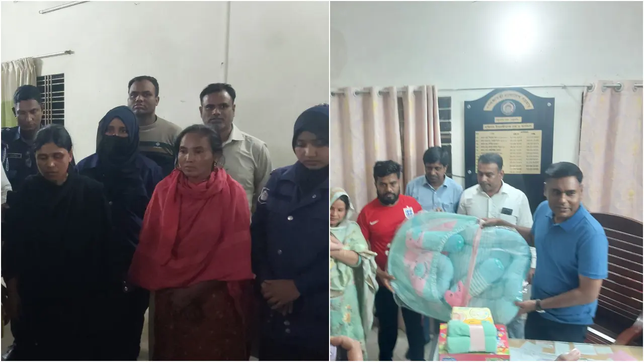 চুরি হওয়া সেই শিশুটি গাজীপুর থেকে উদ্ধার, গ্রেপ্তার ৪