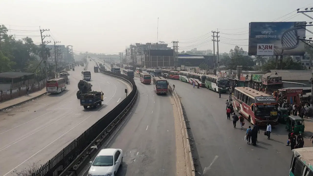 ঈদযাত্রায় গাজীপুরের দুই মহাসড়কে নেই যানজট