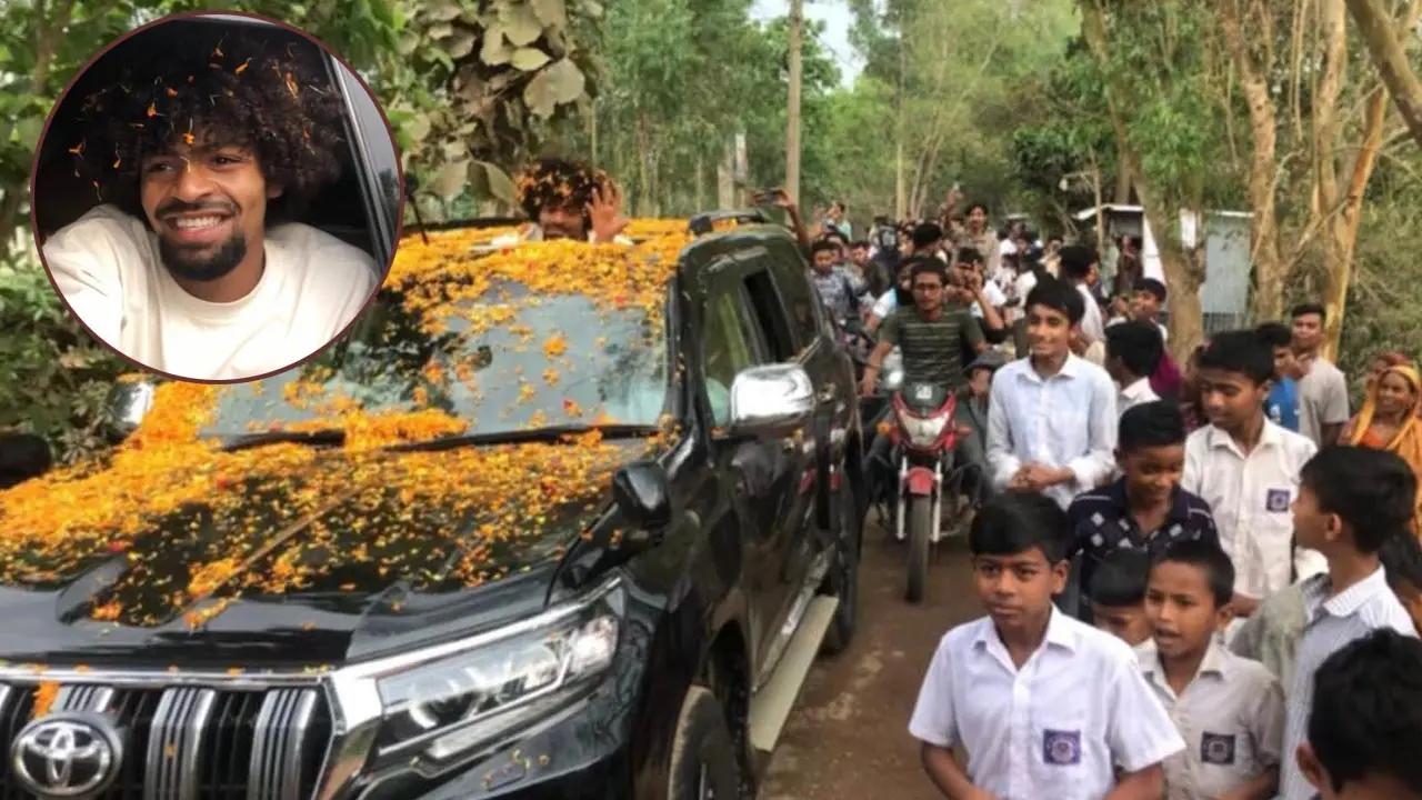 গ্রামের মানুষের ভালোবাসায় সিক্ত হামজা চৌধুরী