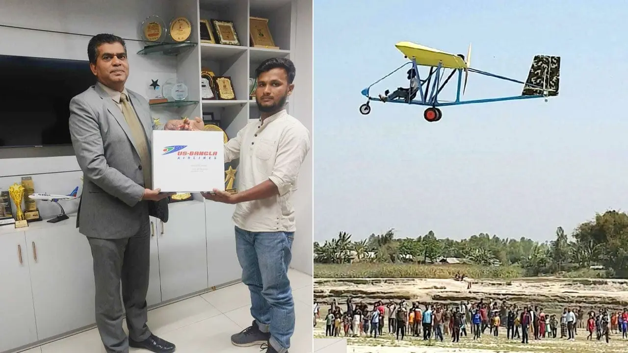 জুলহাসের প্লেন তৈরির স্বপ্ন পূরণ করতে চায় ইউএস-বাংলা এয়ারলাইন্স