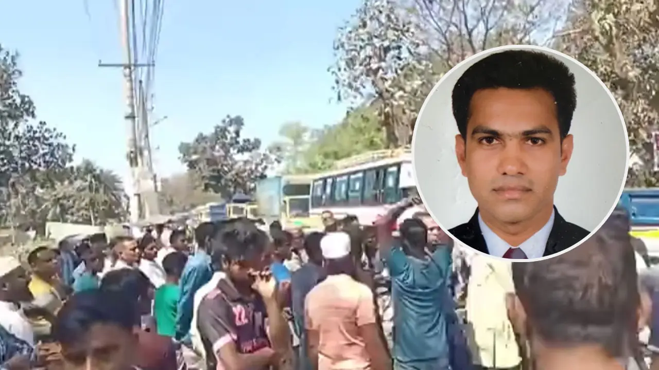 বাসচালককে পেটালেন ইউএনও, প্রতিবাদে মহাসড়ক অবরোধ