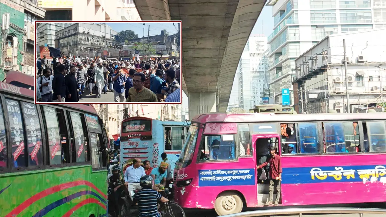 পল্টনের পরিস্থিতি স্বাভাবিক, যান চলাচল শুরু