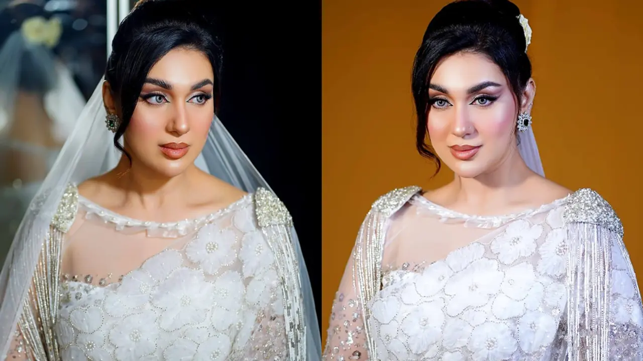 ব্রাইডাল লুকে মুগ্ধতা ছড়ালেন অপু বিশ্বাস