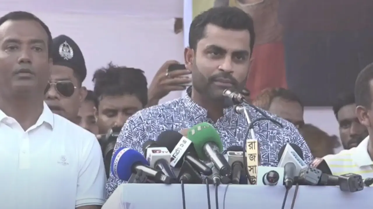 বিএনপির সমাবেশে যোগ দিয়ে বক্তব্য রাখলেন তামিম