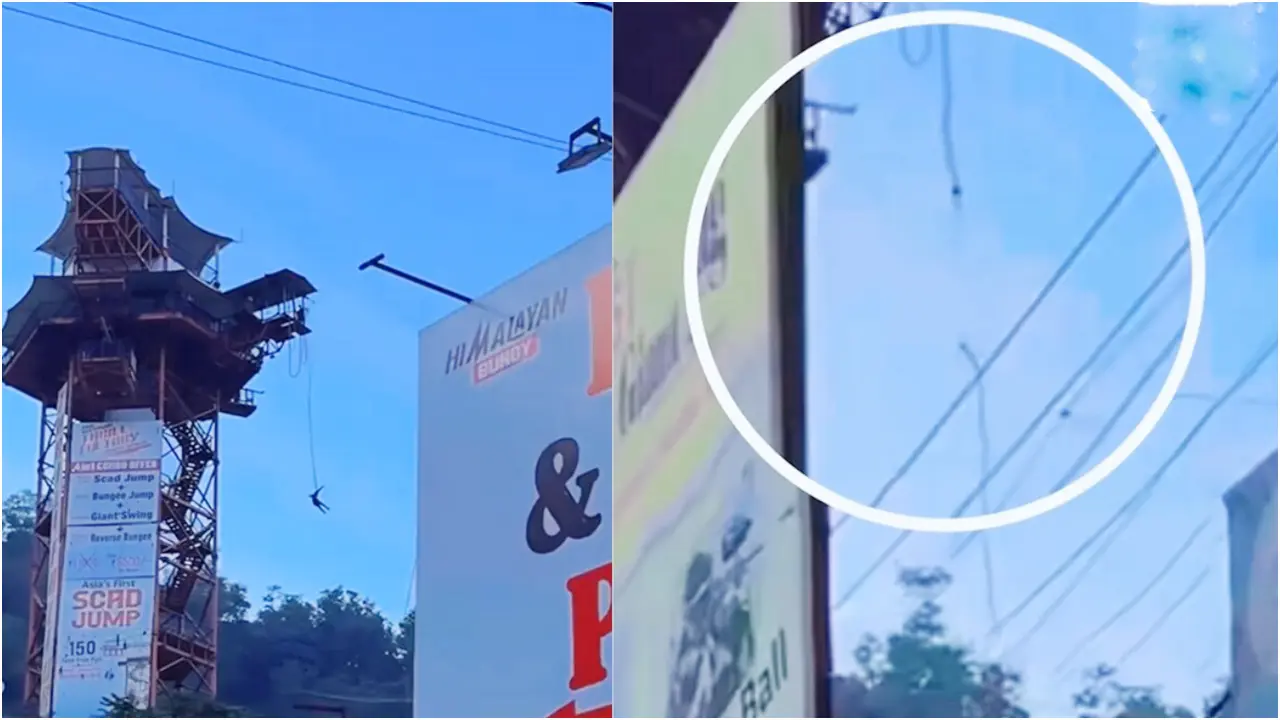 ভিডিও: বাঞ্জি জাম্পিংয়ের রশি ছিঁড়ে নিচে পড়ে গেলেন যুবক