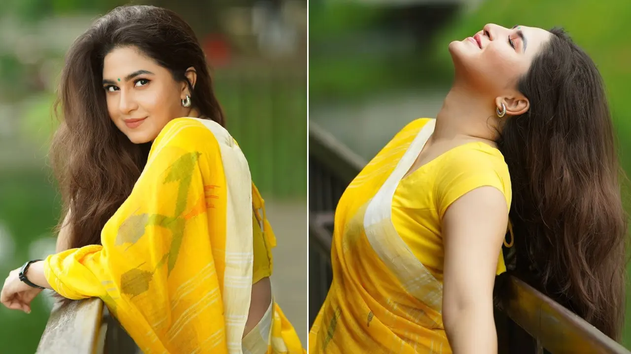 হলুদের ছোঁয়ায় নিজেকে রাঙালেন স্পর্শিয়া