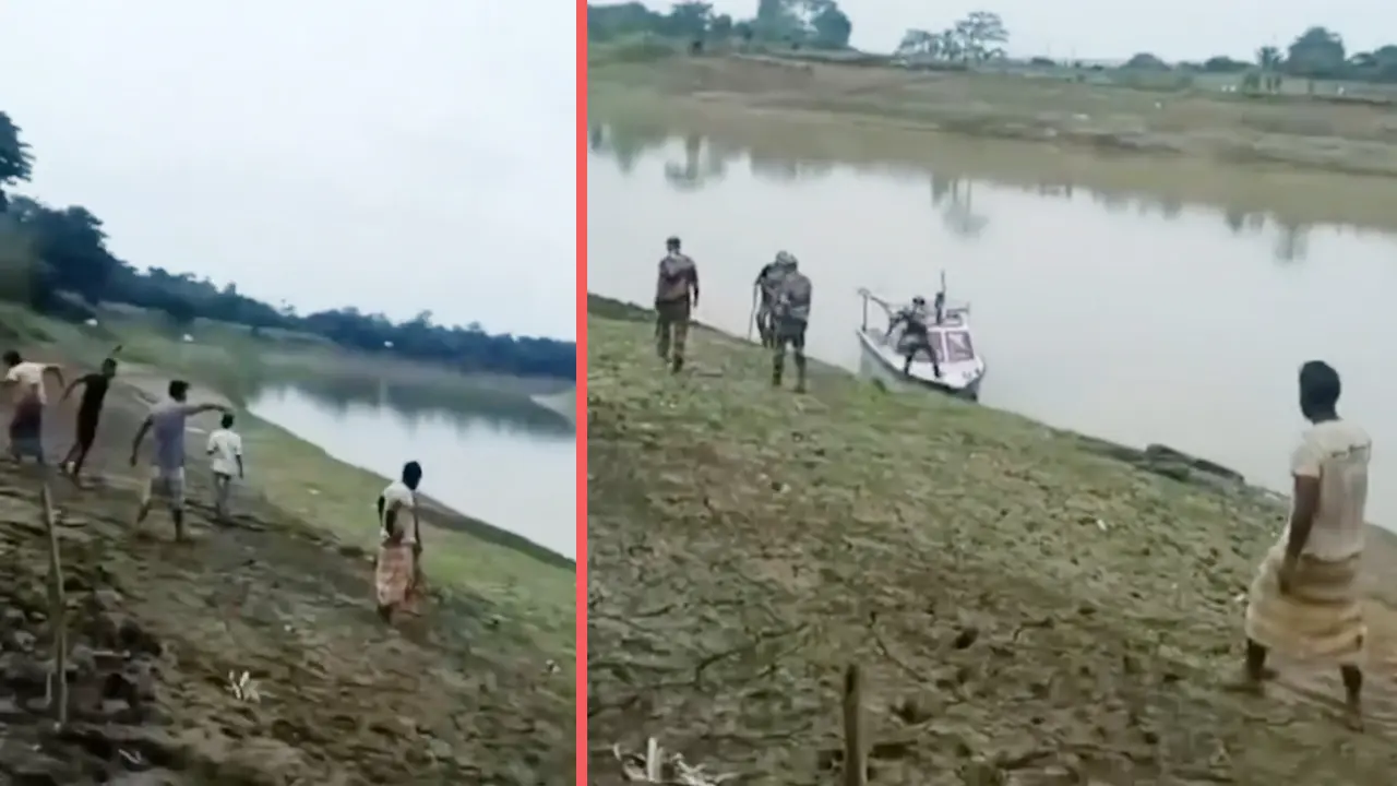 জকিগঞ্জ সীমান্তে বিএসএফের অনুপ্রবেশ, স্থানীয়দের ধাওয়া