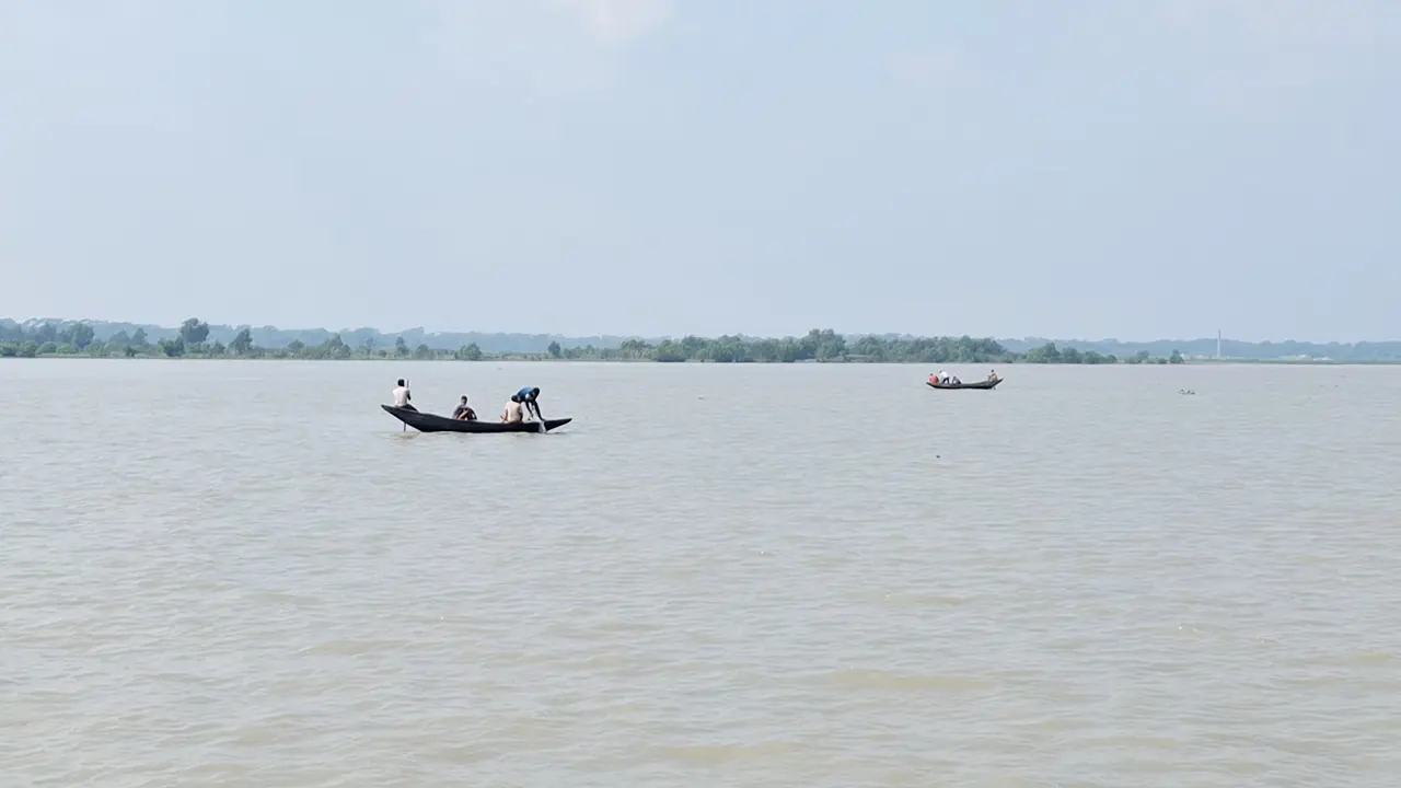 বরগুনায় নিষেধাজ্ঞা অমান্য করে দিনদুপুরে ইলিশ ধরছেন জেলেরা
