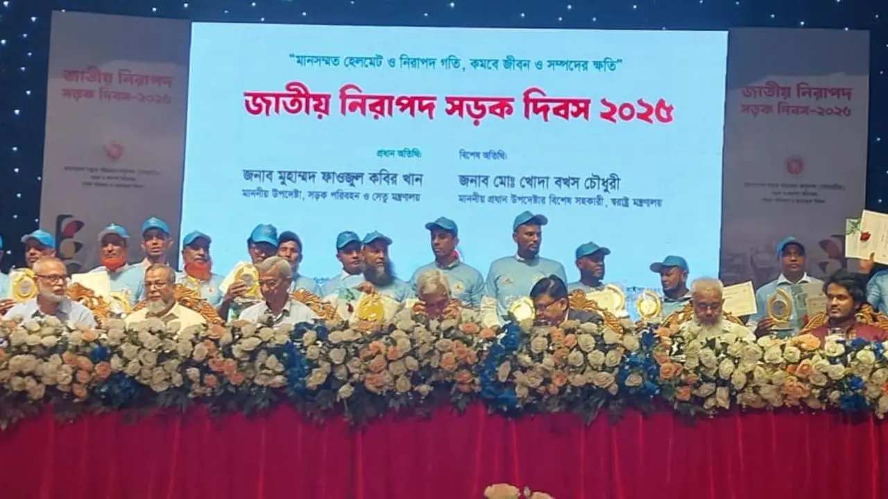 বর্ণাঢ্য আয়োজনে পালিত হলো জাতীয় নিরাপদ সড়ক দিবস