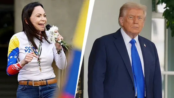 নোবেল শান্তি পুরস্কার ট্রাম্পকে উৎসর্গ করলেন মারিয়া কোরিনা মাচাদো