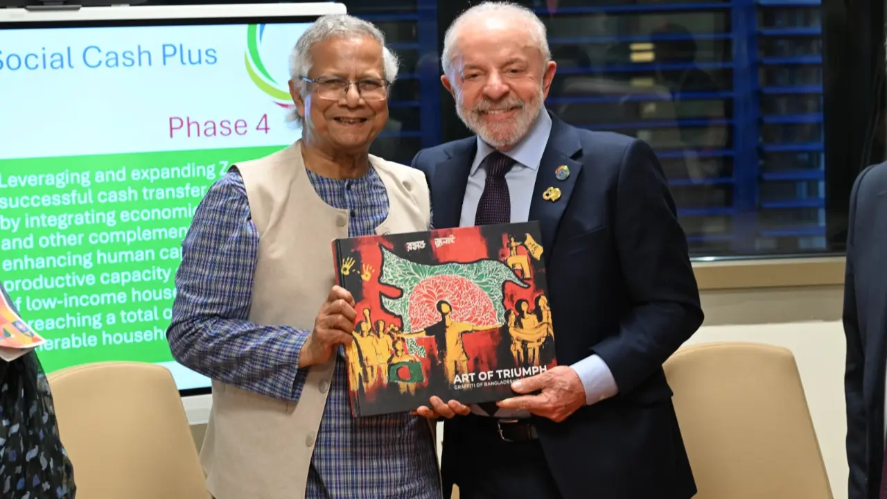 রোমে ব্রাজিলের প্রেসিডেন্টের সঙ্গে অধ্যাপক ইউনূসের বৈঠক