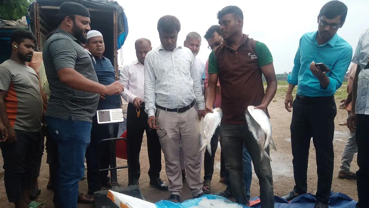 আখাউড়া স্থলবন্দর দিয়ে ভারতে গেল ১১৯২ কেজি ইলিশ