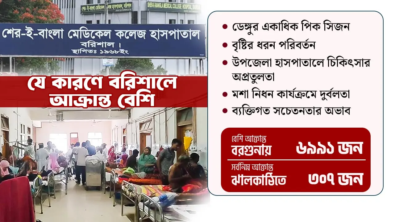 বরিশালে ডেঙ্গুর দ্বিতীয় ঢেউ, বাড়ছে উদ্বেগ