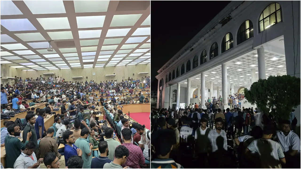 ডাকসু নির্বাচনের ফল ঘোষণার অপেক্ষা : সিনেট হলে উপচেপড়া ভিড়, স্লোগান
