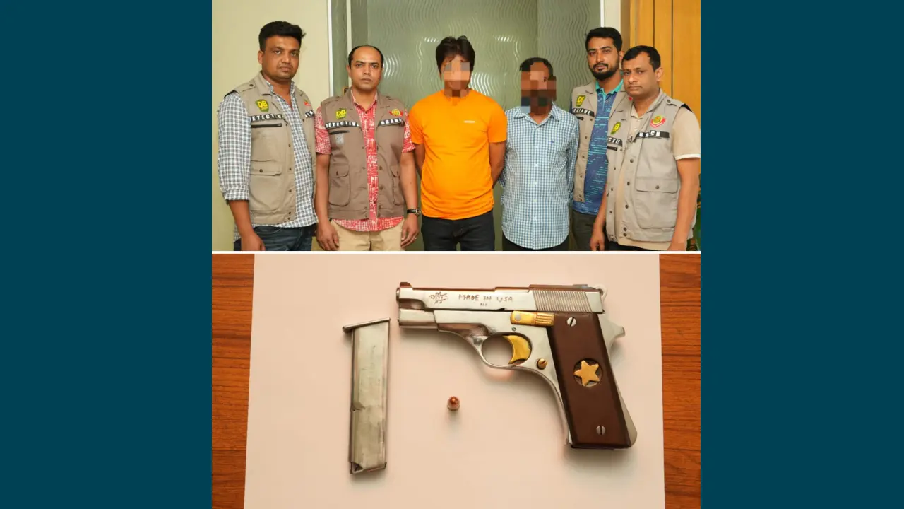 মিরপুরে বিদেশি পিস্তল-ম্যাগাজিন ও গুলিসহ গ্রেপ্তার ২
