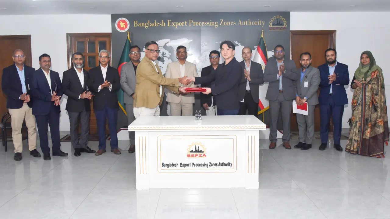 দক্ষিণ কোরীয় কোম্পানির সঙ্গে বেপজার ২৪ মিলিয়ন ডলারের বিনিয়োগ চুক্তি