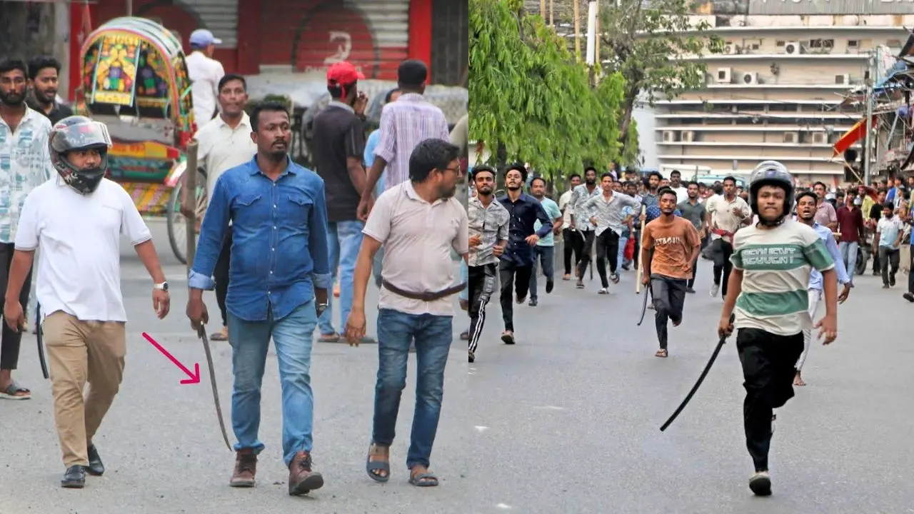 দিনভর ছাত্রদল-শিবির সংঘর্ষ: হেলমেট মাথায় আর ধারালো অস্ত্র হাতে ওরা কারা?