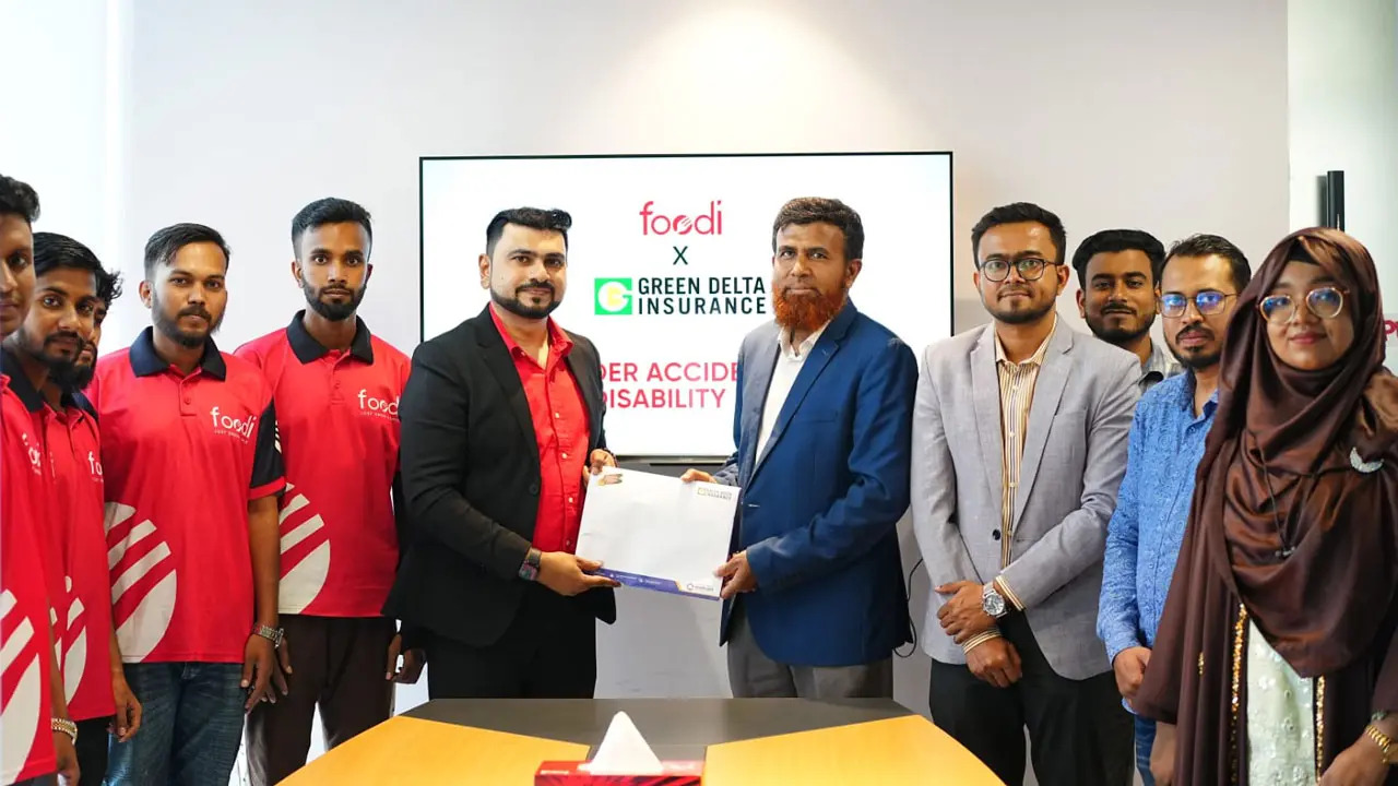 ফুডির ১৫০০ রাইডারের জন্য বিনামূল্যে দুর্ঘটনা বীমা সুবিধা চালু