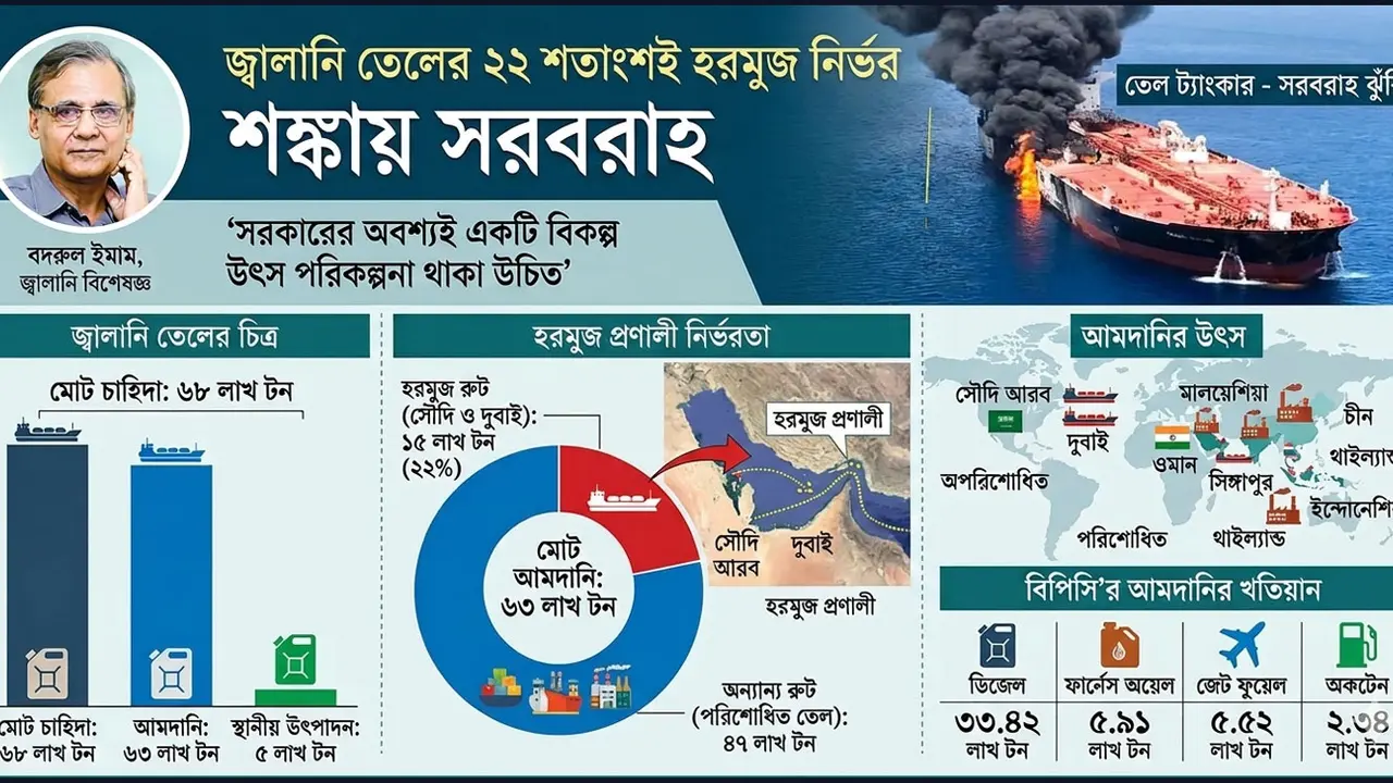 হরমুজ প্রণালিতে অস্থিরতা : তেল আমদানিতে বিকল্প উৎস খোঁজার তাগিদ