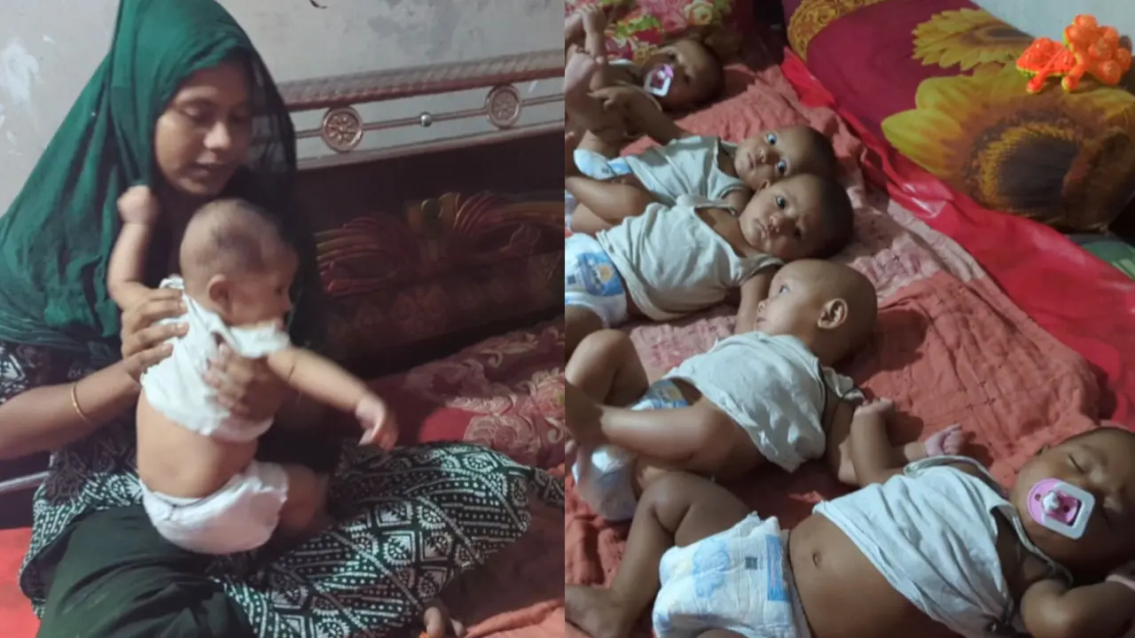 একসঙ্গে ৫ সন্তানের জন্ম, খরচ জোগাতে হিমশিম খাচ্ছে পরিবার