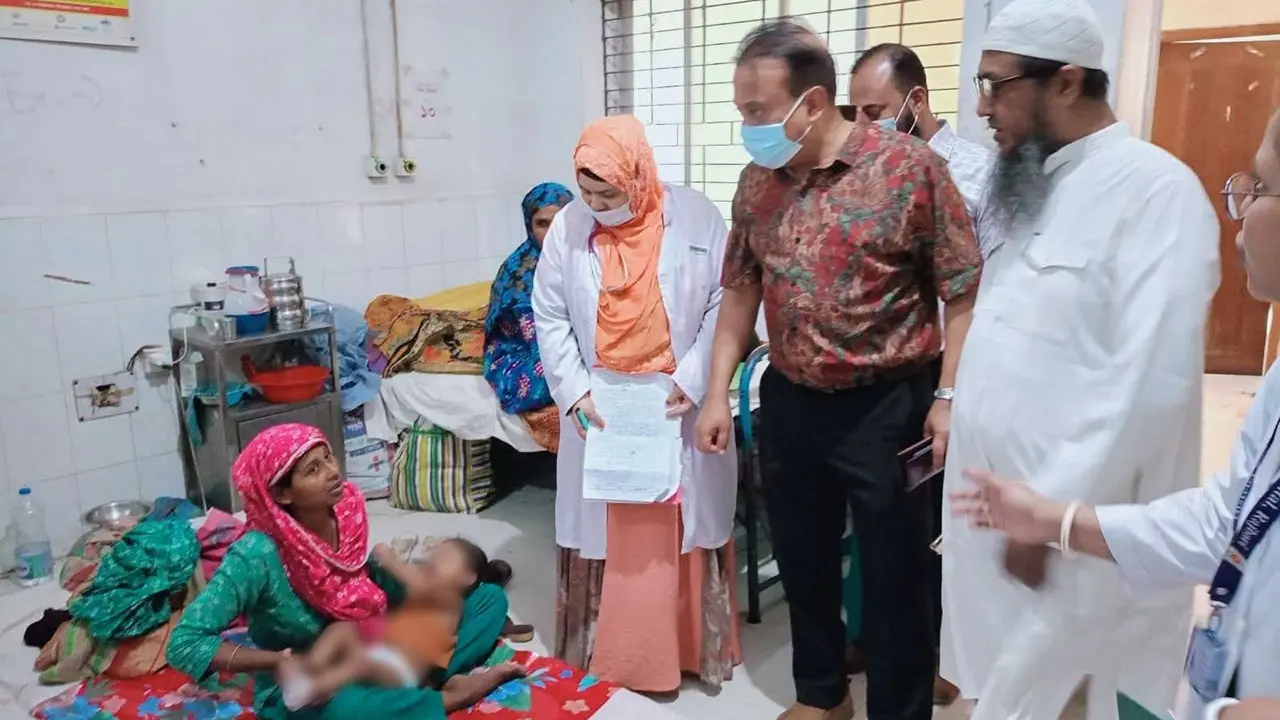 রাজবাড়ীতে গত ২৪ ঘণ্টায় হামের উপসর্গ নিয়ে হাসপাতালে ভর্তি ৭ শিশু