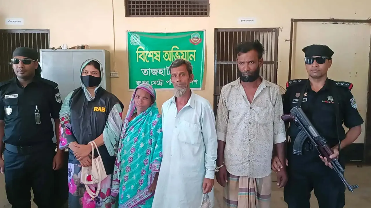 রংপুরে গ্যারেজ মালিককে হত্যার রহস্য উদঘাটন, নারীসহ গ্রেপ্তার ৩