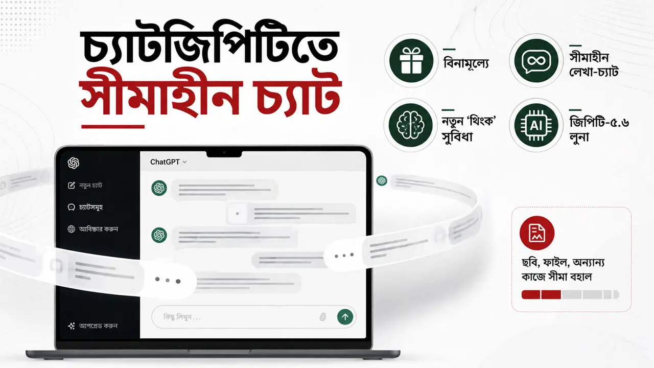 বিনামূল্যে আনলিমিটেড চ্যাটের সুযোগ দেবে চ্যাটজিপিটি