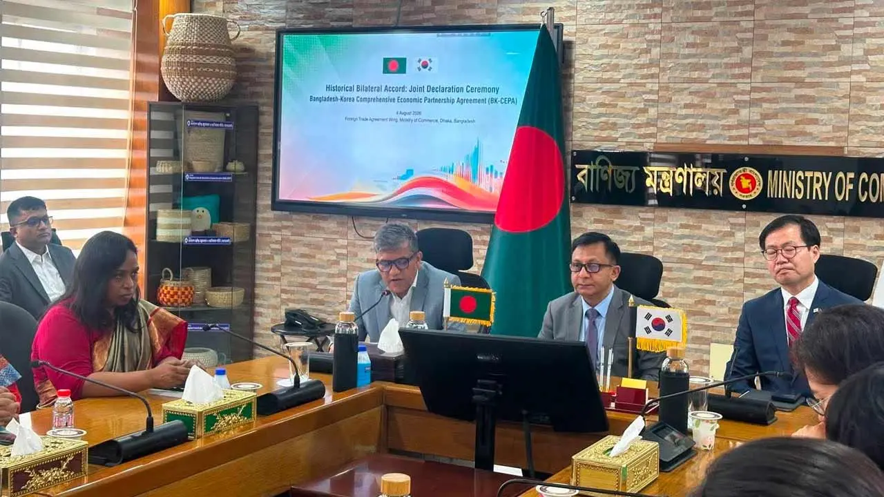 কোরিয়ার সঙ্গে সিইপিএ স্বাক্ষর, ৯৭ শতাংশ বাংলাদেশি পণ্যে শুল্ক সুবিধা