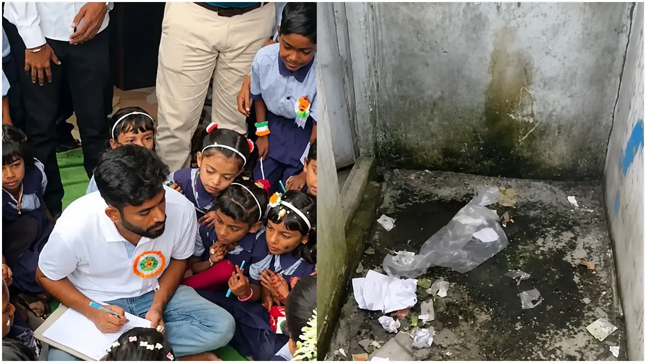 নিজ গ্রামের স্কুলের টয়লেট পরিদর্শনে গেলেন ভারতের জেন-জি আন্দোলনের নেতা