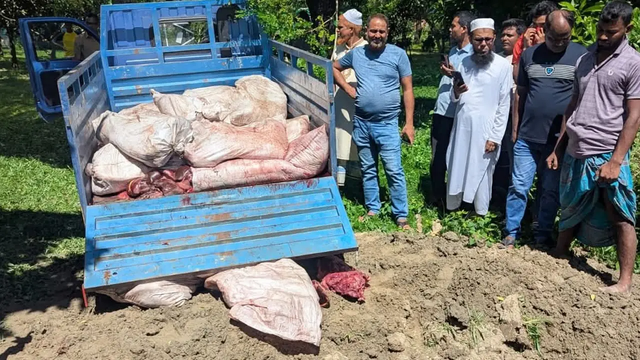 জামালপুরে ১৬ বস্তা ঘোড়ার মাংস জব্দ, আটক ৫