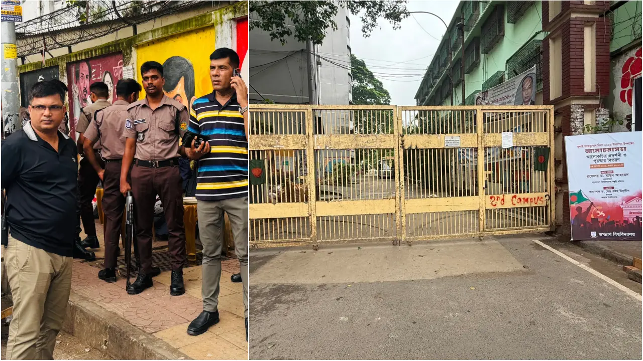 পুলিশি নিরাপত্তায় থমথমে জবি ক্যাম্পাস, বিক্ষোভের ঘোষণা ছাত্রশক্তির