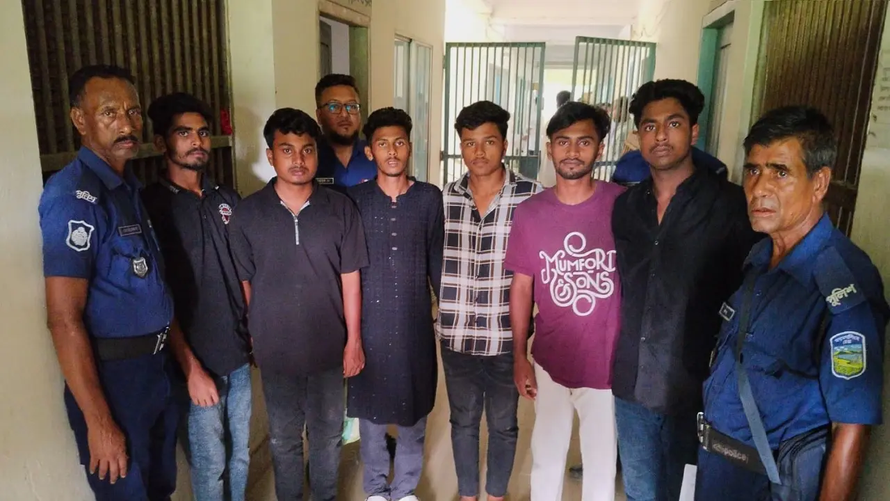 নান্দাইলে নাশকতার পরিকল্পনার অভিযোগে ৬ তরুণ গ্রেপ্তার