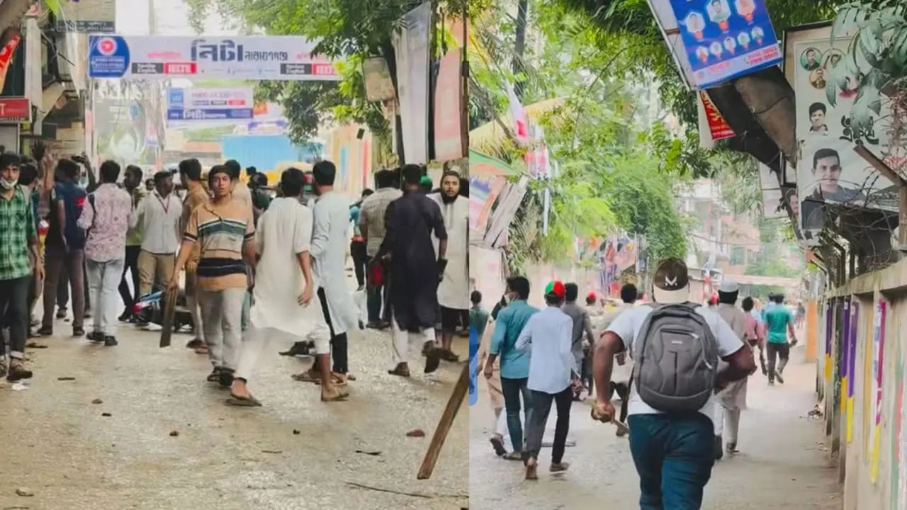 নারায়ণগঞ্জের তোলারাম কলেজে ছাত্রদল-শিবির সংঘর্ষ