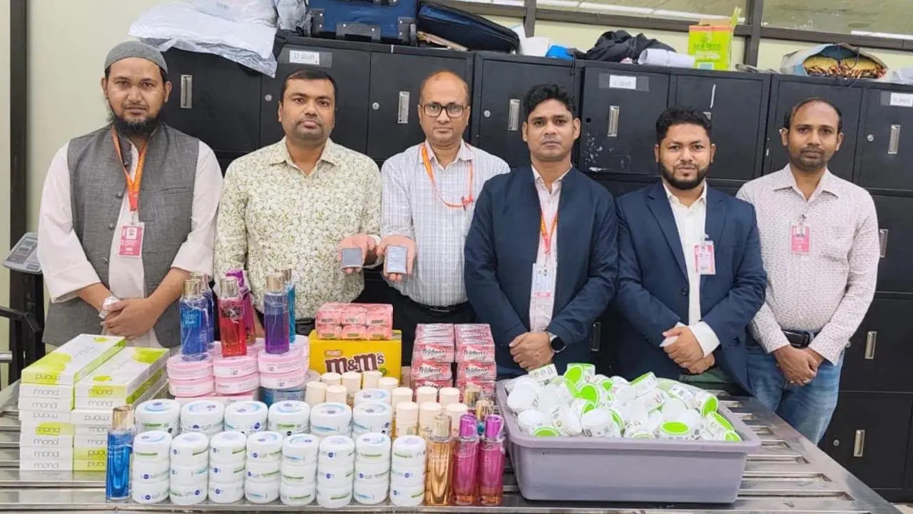 শাহজালালে পৃথক অভিযানে তরল সোনাসহ প্রায় ৩ কোটি টাকার পণ্য জব্দ
