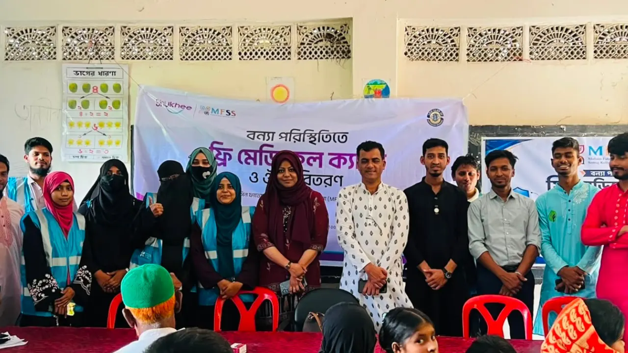 বন্যা পরবর্তী স্বাস্থ্যঝুঁকি মোকাবিলায় সীতাকুণ্ডে ‘সুখী’র চিকিৎসাসেবা