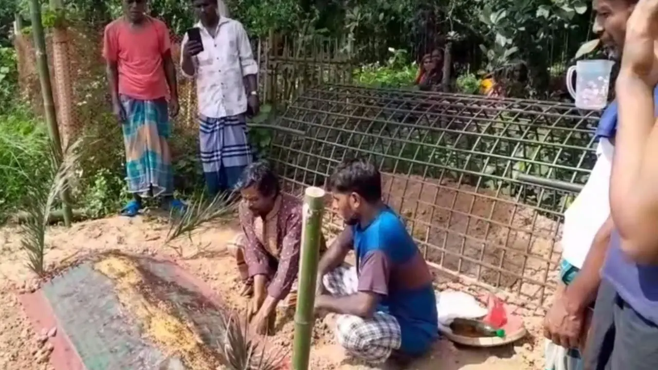 কবরে ঝাড়ফুঁক করে জীবিত করার চেষ্টার পর ওঝা বললেন ‘বেঁচে নেই’