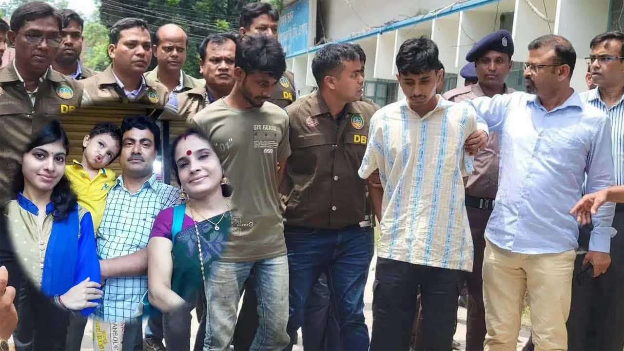 হত্যার দায় স্বীকার অভিযুক্ত দুই খুনি সিদ্ধার্থ দাস ও মুগ্ধ দাসের