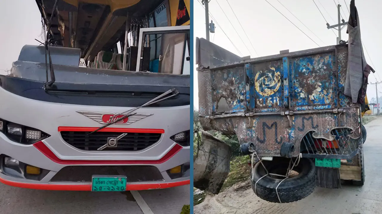 রংপুরে সড়ক দুর্ঘটনায় তিনজন নিহত, আহত ১২