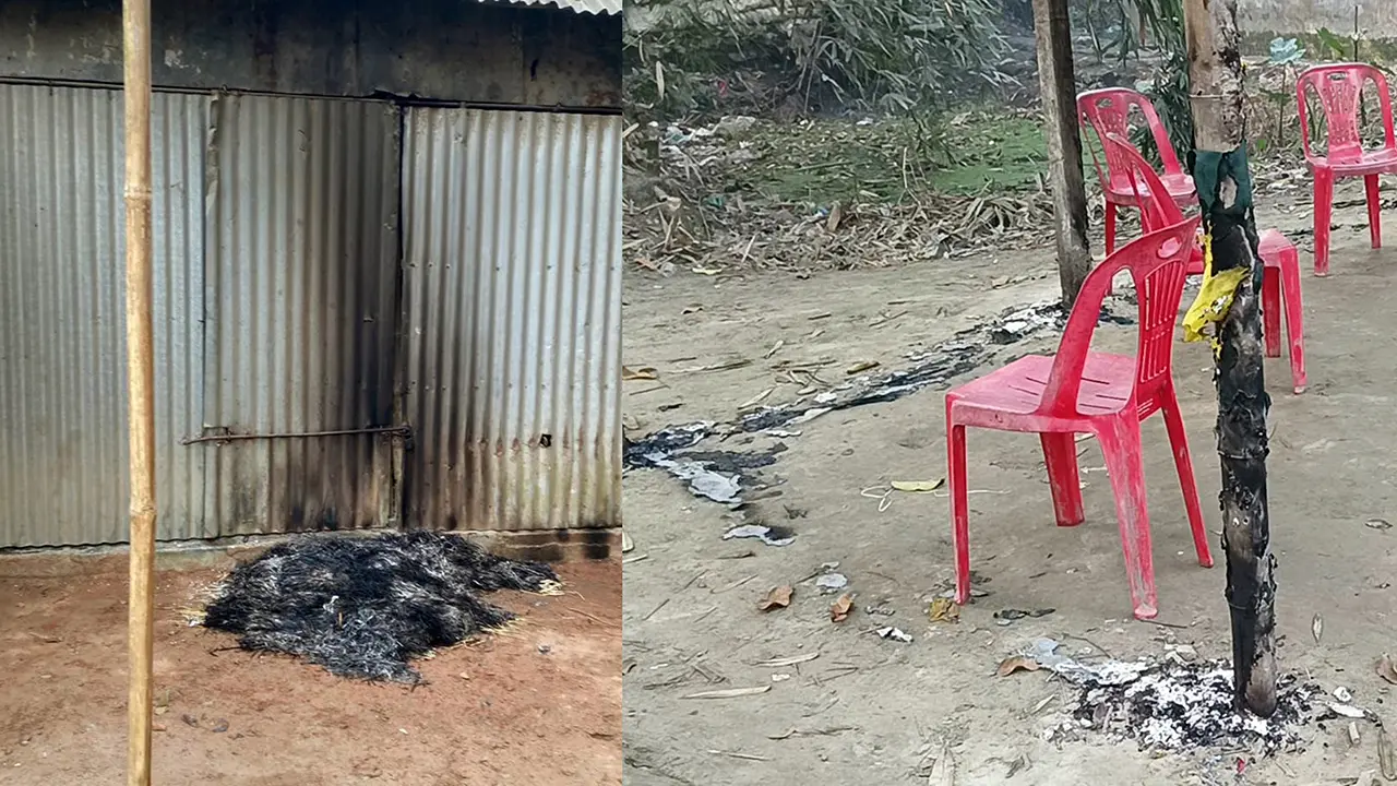 সিরাজগঞ্জে জামায়াতের নির্বাচনী অফিস ও ক্যাম্পে অগ্নিসংযোগ