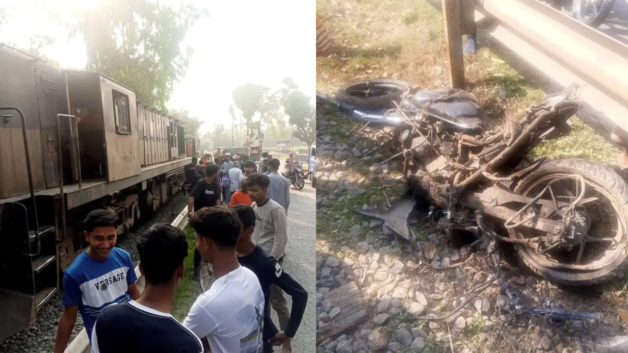 কুড়িগ্রামে মোটরসাইকেলে ট্রেনের ধাক্কা, রেল যোগাযোগ বন্ধ