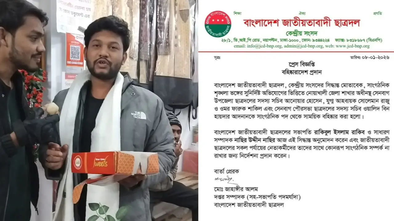 স্বতন্ত্র প্রার্থীর পক্ষে অবস্থান, ছাত্রদলের পদ হারিয়ে মিষ্টি বিতরণ